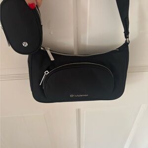 Lululemon Black Crossbody Bag with Pouch